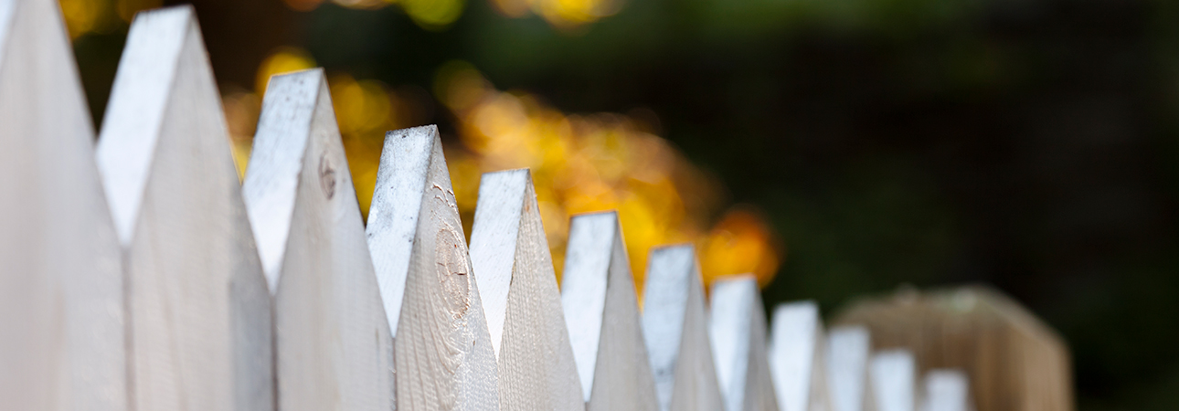 white fencepost