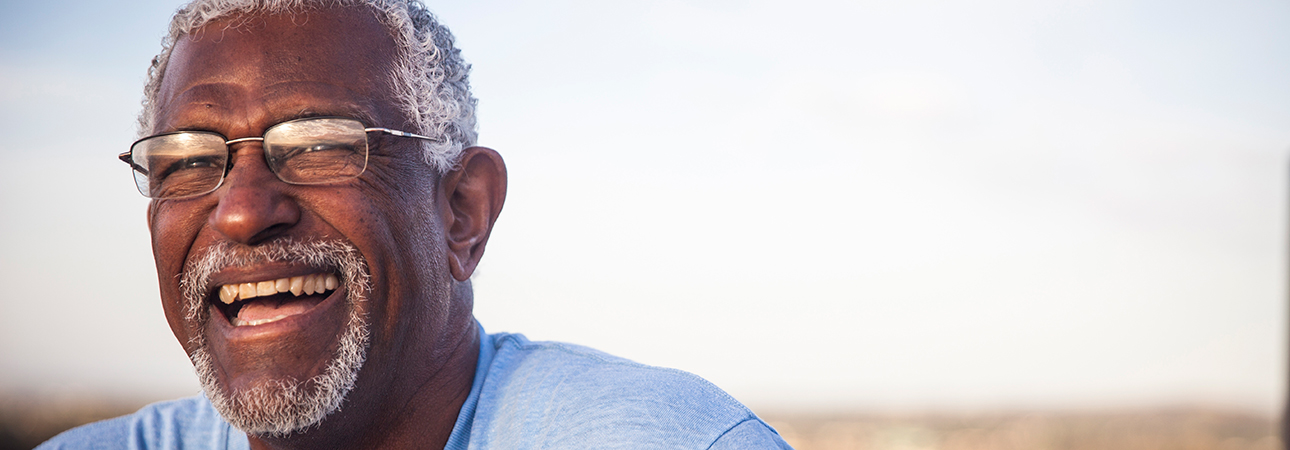 older man smiling