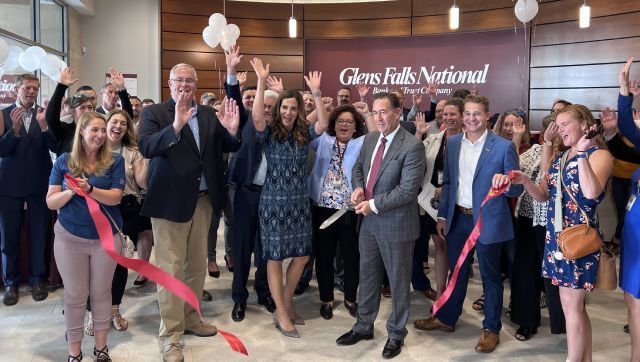 A ribbon-cutting ceremony was held on September 14 for the Main Office branch  at 250 Glen Street in Glens Falls. Photo courtesy of Adirondack Regional Chamber of Commerce.