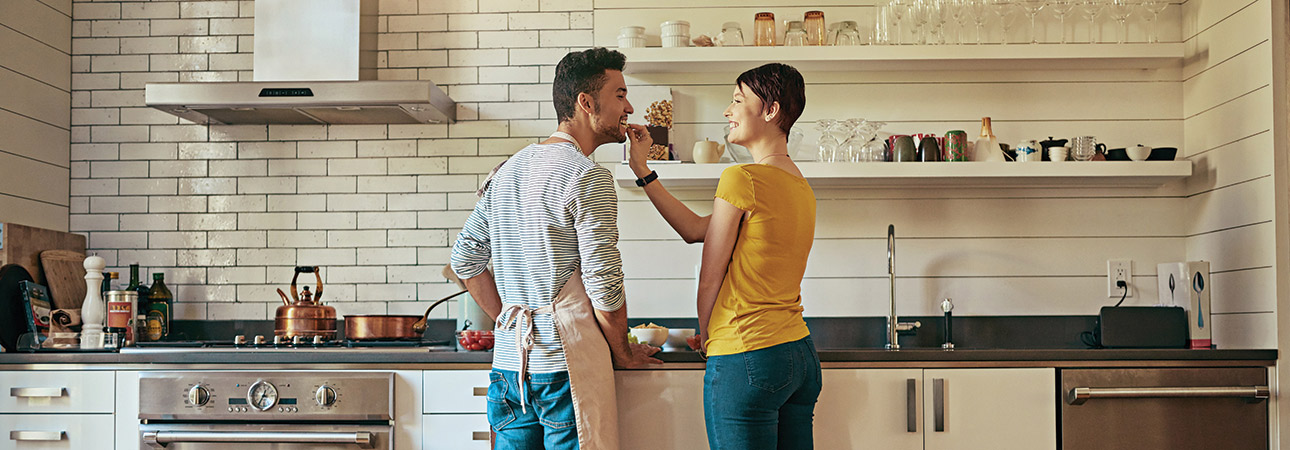 couple in kitchen